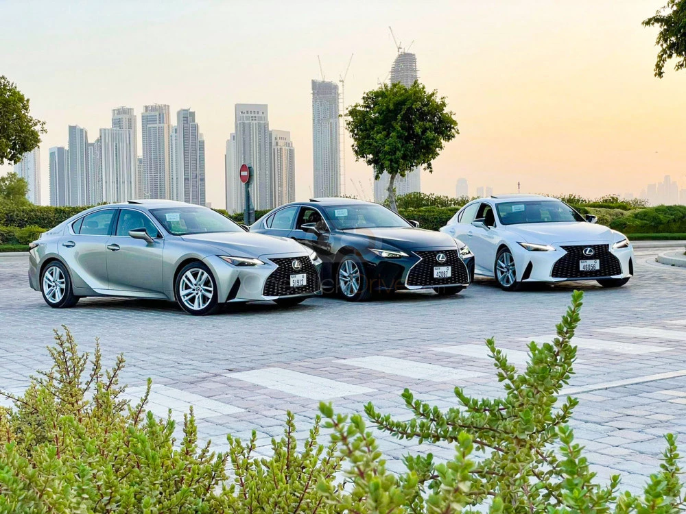 Black Lexus IS Series 2021 for rent in Dubai 6